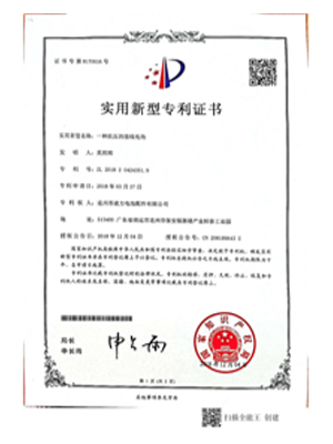 實(shí)用新型專利證書（一種抗壓的接線電池）
